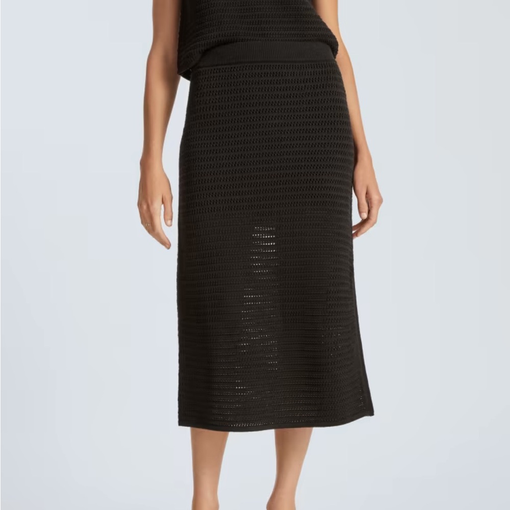 Everlane crochet knit mini skirt